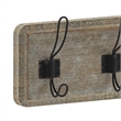 Pemberly Row Vintage Wall Mounted Coat Rack with 5 Hooks in Weathered