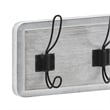 Pemberly Row Vintage Wall Mounted Coat Rack with 5 Hooks in Whitewashed