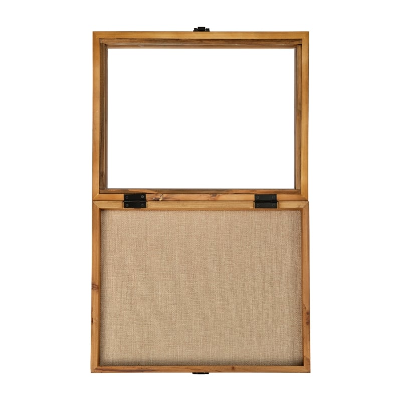 Pemberly Row 11x14 Solid Pine Shadow Display Case with Linen Liner