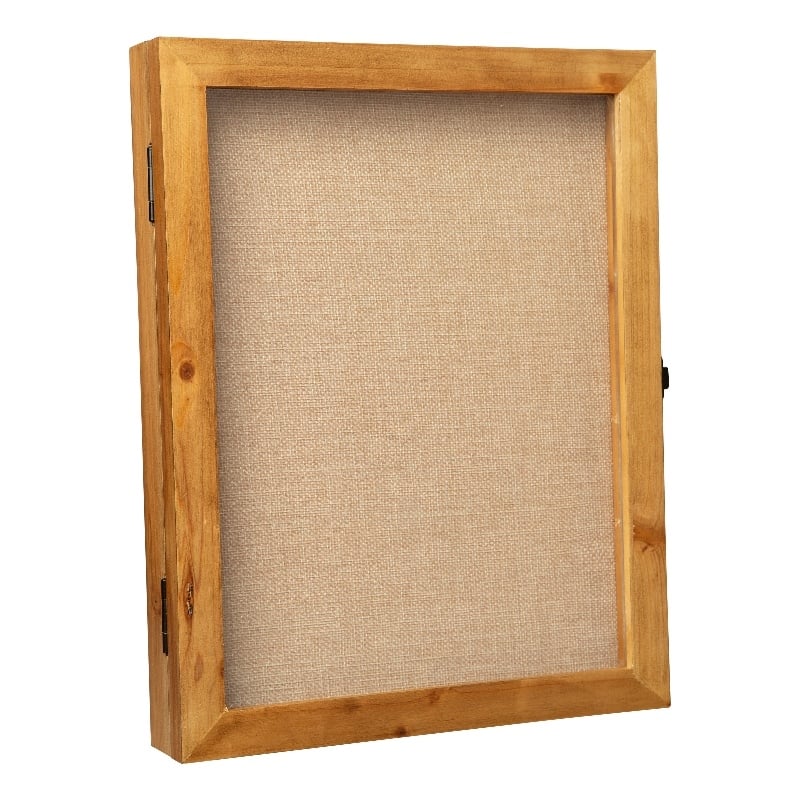 Pemberly Row 11x14 Solid Pine Shadow Display Case with Linen Liner