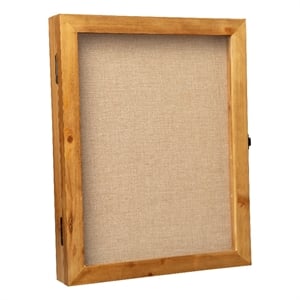 Pemberly Row 11x14 Solid Pine Shadow Display Case with Linen Liner
