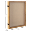 Pemberly Row 18x24 Solid Pine Shadow Display Case with Linen Liner