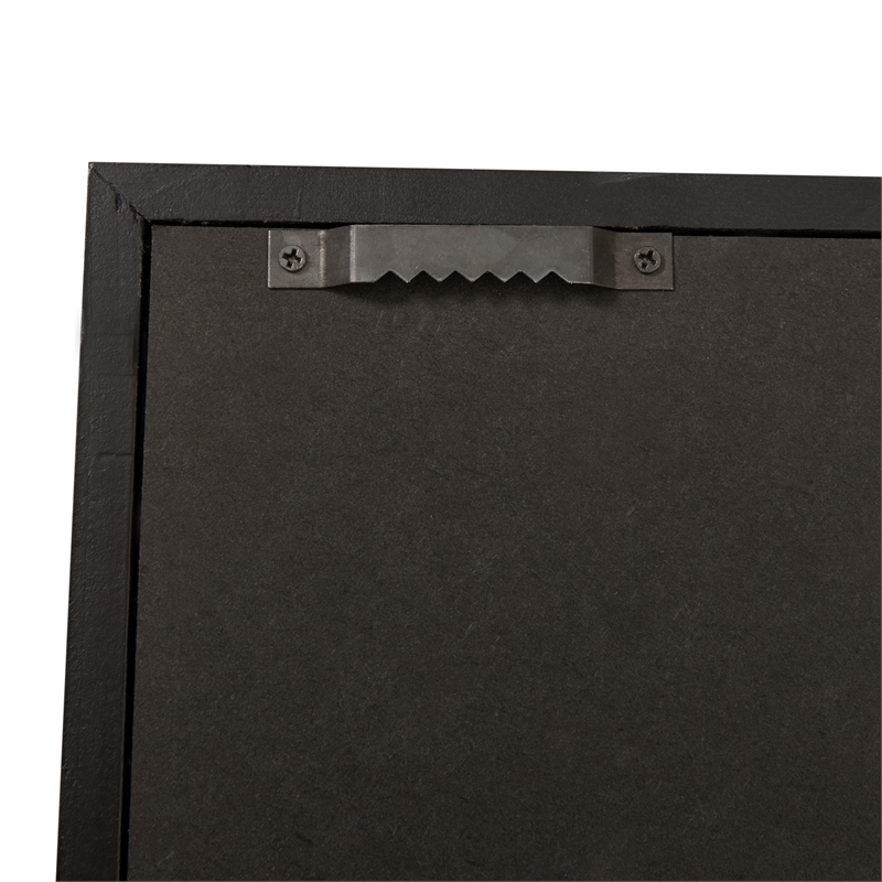 Pemberly Row 24x36 Wooden Jersey Display Case with Foam Board and Lock in Black