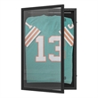 Pemberly Row 24x36 Wooden Jersey Display Case with Foam Board and Lock in Black