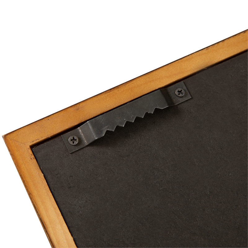 Pemberly Row 24x36 Jersey Display Case with Foam Board and Lock in Rustic Brown