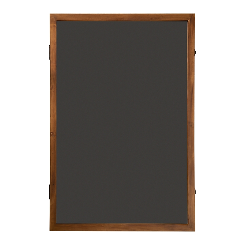 Pemberly Row 24x36 Jersey Display Case with Foam Board and Lock in Rustic Brown
