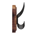 Pemberly Row Vintage Wall Mounted Coat Rack with 5 Hooks in Classic Brown