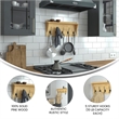 Pemberly Row Wall Mounted Coat Rack with Upper Shelf and Hooks in Bamboo