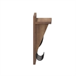 Pemberly Row Wall Mounted Coat Rack with Upper Shelf and Hooks in Rustic Brown