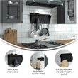 Pemberly Row Wall Mounted Coat Rack with Upper Shelf and Hooks in Black