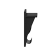 Pemberly Row Wall Mounted Coat Rack with Upper Shelf and Hooks in Black
