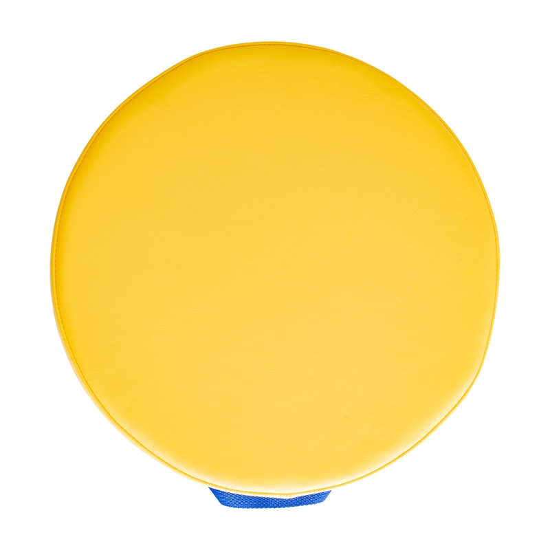 Pemberly Row Plastic Classroom Floor Cushions with Handles in Primary Colors