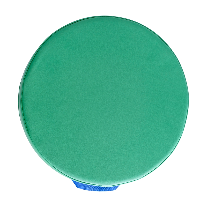 Pemberly Row Plastic Classroom Floor Cushions with Handles in Primary Colors