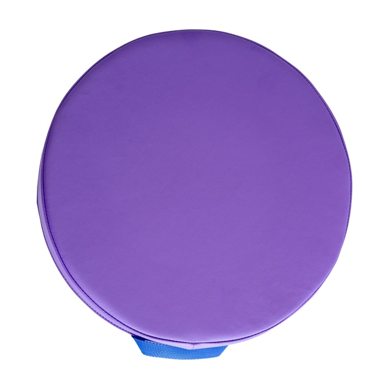 Pemberly Row Plastic Classroom Floor Cushions with Handles in Primary Colors