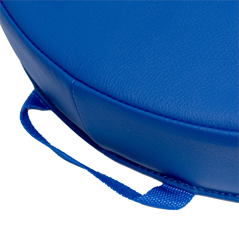 Pemberly Row Plastic Classroom Floor Cushions with Handles in Primary Colors