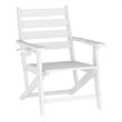 Pemberly Row Adirondack Dining Chair with Fold Out Cupholder in White