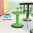 Pemberly Row Kids Adjustable Height Active Learning Stool for Classroom in Green