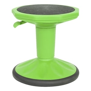 Pemberly Row Kids Adjustable Height Active Learning Stool for Classroom in Green