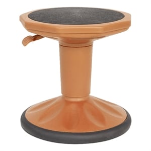 Pemberly Row Kids Adjustable Height Active Learning Stool for Classroom - Orange