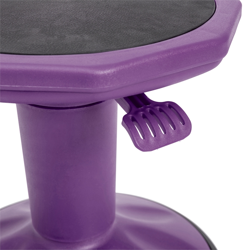 Pemberly Row Kids Adjustable Height Active Learning Stool for Classroom - Purple
