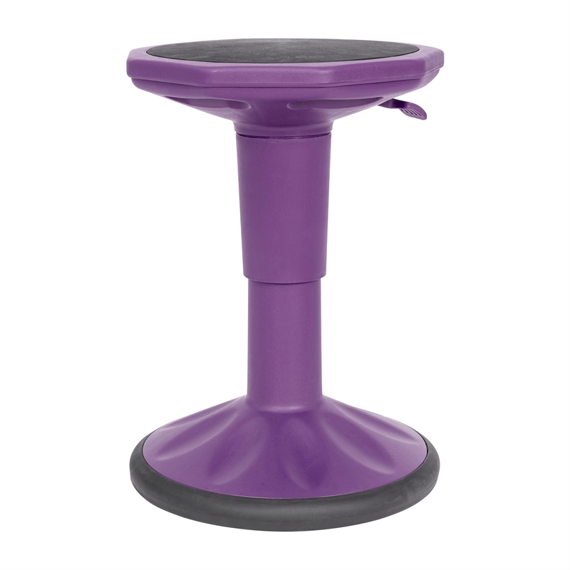 Pemberly Row Kids Adjustable Height Active Learning Stool for Classroom - Purple