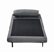 Pemberly Row Convertible Tri-Fold Chair with Pillow & Hideaway Legs in Dark Gray