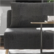 Pemberly Row Convertible Tri-Fold Chair with Pillow & Hideaway Legs in Dark Gray