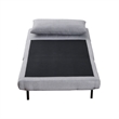 Pemberly Row Convertible Tri-Fold Chair with Pillow & Hideaway Legs - Light Gray