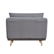 Pemberly Row Convertible Tri-Fold Chair with Pillow & Hideaway Legs - Light Gray