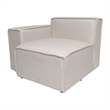 Pemberly Row Modular Sectional Sofa Left Side Chair with Armrest in Cream