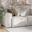 Pemberly Row Modular Sectional Sofa Left Side Chair with Armrest in Cream