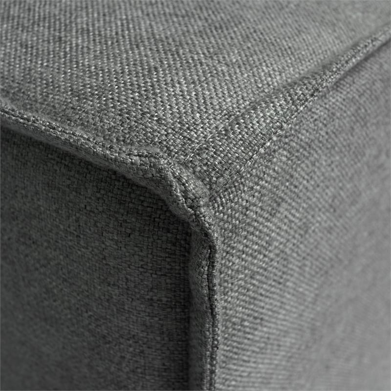 Pemberly Row Modular Sectional Sofa Armless Middle Chair in Dark Gray