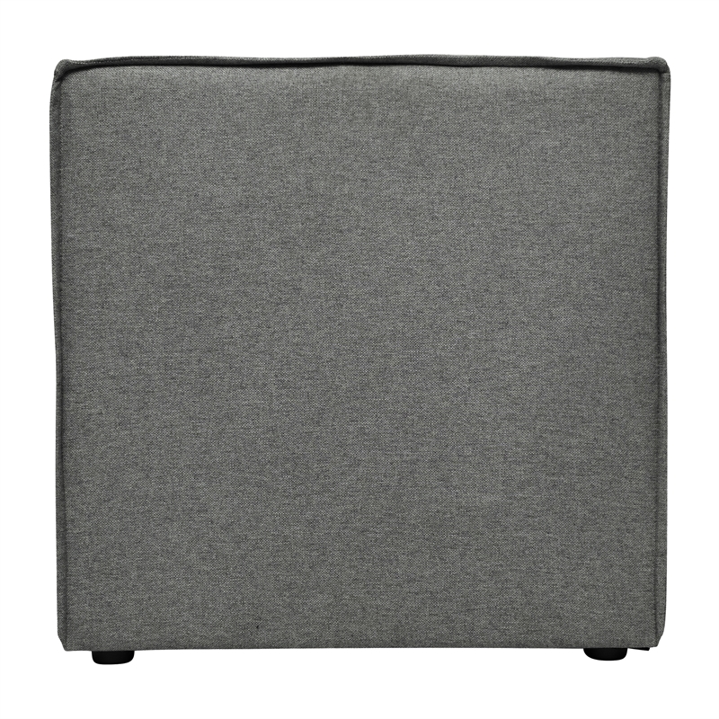 Pemberly Row Modular Sectional Sofa Armless Middle Chair in Dark Gray