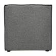 Pemberly Row Modular Sectional Sofa Armless Middle Chair in Dark Gray