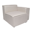 Pemberly Row Modular Sectional Sofa Right Side Chair with Armrest in Cream
