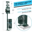 Pemberly Row Pet Waste Station with Pull Out Dispenser and Trash Can in Green