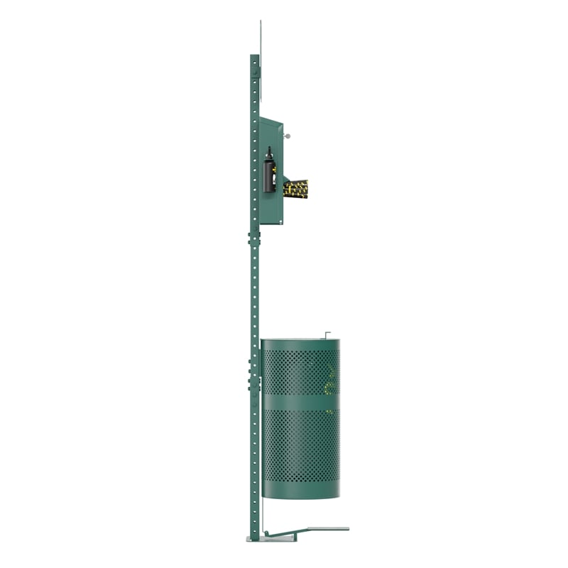 Pemberly Row Pet Waste Station with Pull Out Dispenser and Trash Can in Green