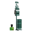 Pemberly Row Pet Waste Station with Pull Out Dispenser and Trash Can in Green