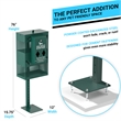 Pemberly Row Compact Pet Waste Station with Trash Can and Roll Bag Dispenser