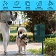 Pemberly Row Compact Pet Waste Station with Trash Can and Roll Bag Dispenser