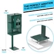 Pemberly Row Compact Pet Waste Station with Trash Can and Roll Bag Dispenser