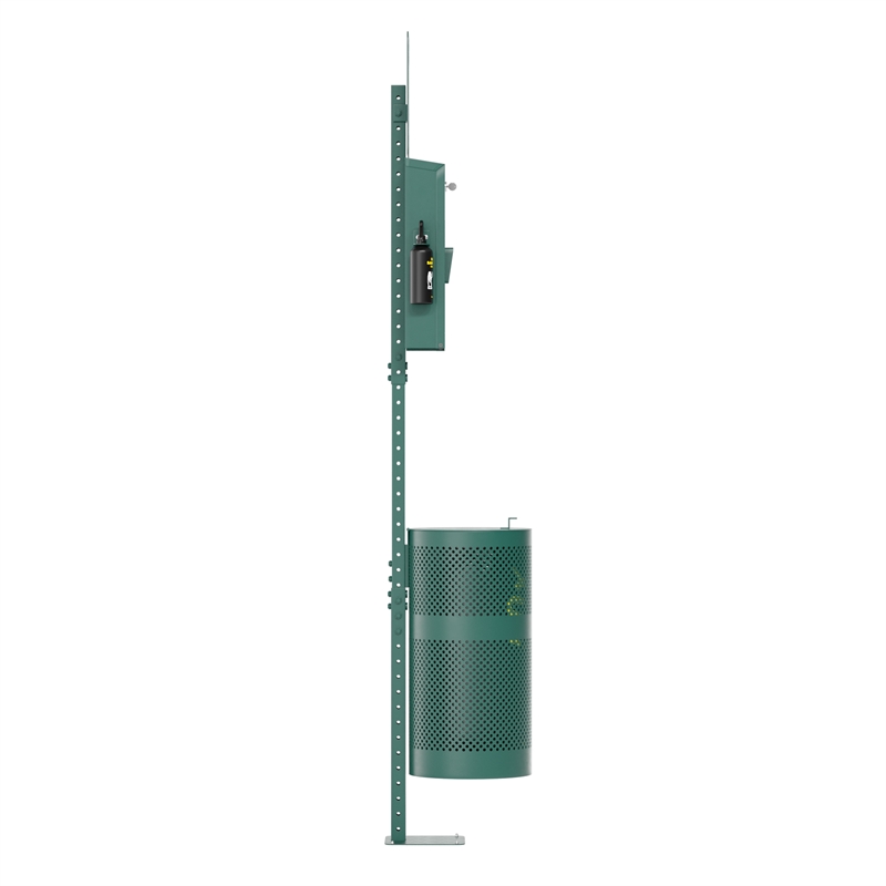 Pemberly Row Pet Waste Station with Pull Out Dispenser and Trash Can with Lid