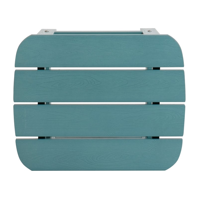 Pemberly Row Adirondack Style Side Table & 2 Chair Set in Sea Foam
