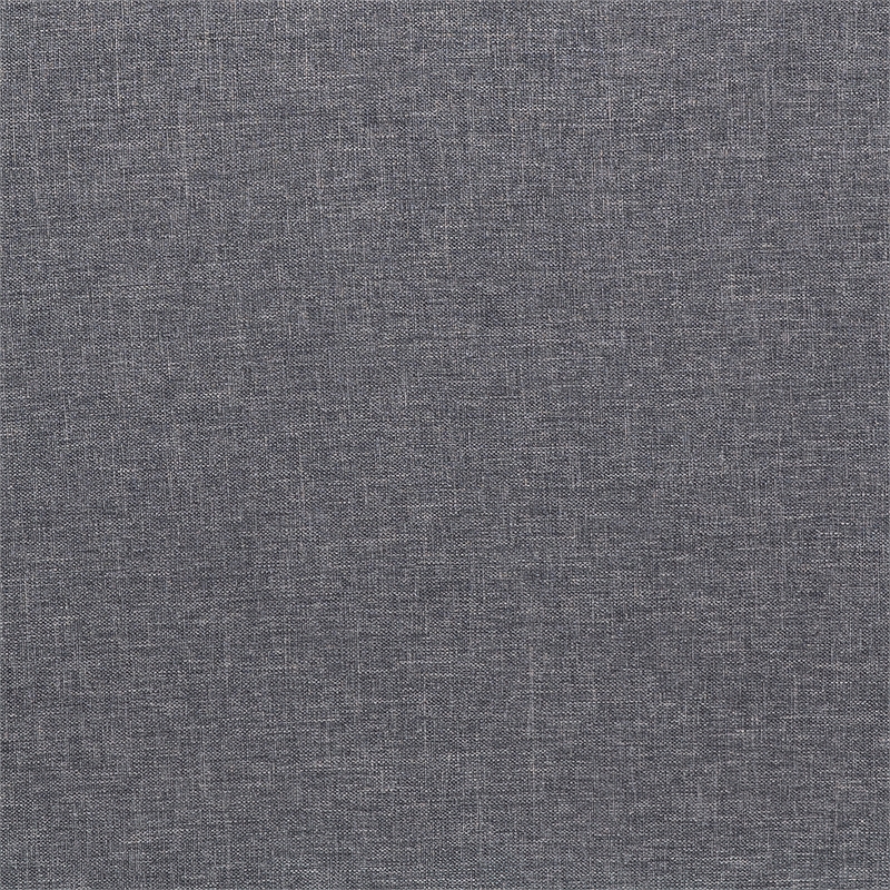 Pemberly Row Compact Upholstered Tufted Chair with Wooden Legs in Dark Gray