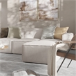 Pemberly Row 4 Piece Modular Sectional Sofa with Ottoman in Cream