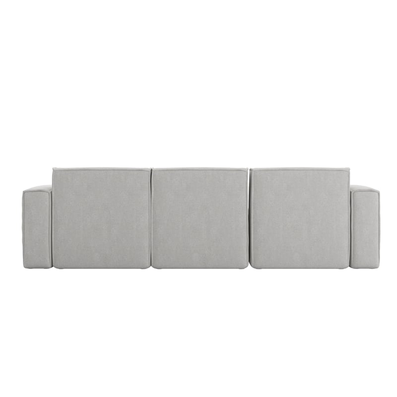 Pemberly Row 4 Piece Modular Sectional Sofa with Ottoman in Cream