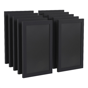 Pemberly Row Set of 10 Wall Mounted 9.5&quot x 14&quot Magnetic Chalkboards in Black
