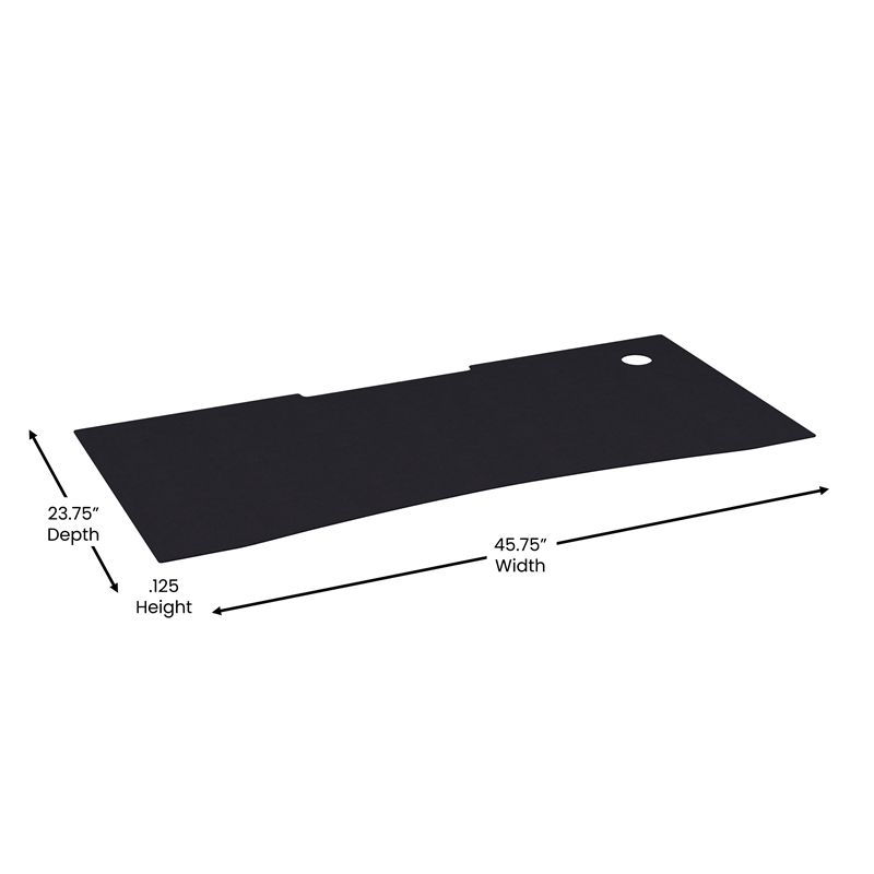 Pemberly Row Full Desktop Anti-Slip Rubber Mouse Pad with Micro Weave in Black