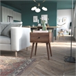 Pemberly Row Mid-Century Modern Nightstand with Soft Close Drawer in Dark Walnut