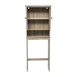 Pemberly Row Over the Toilet Cabinet with Shelves & Magnetic Doors in Brown